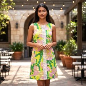 Lilly Pulitzer x Target 20th Anniversary Fan Dance Pink Flamingo Shift Dress